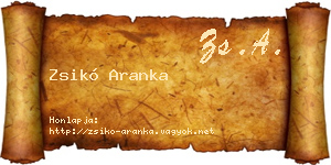 Zsikó Aranka névjegykártya